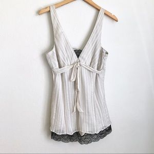 WHBM | Silk Blend Lace Top